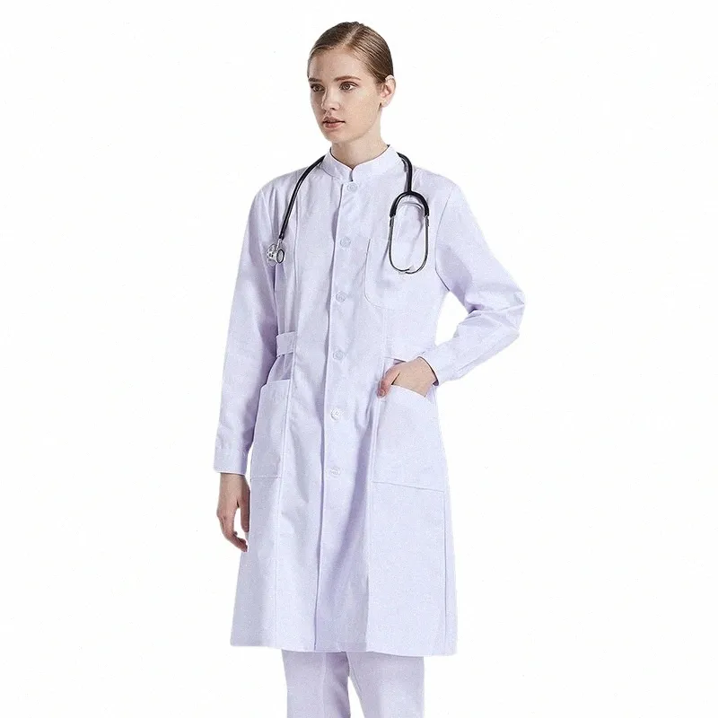 Kvinnors sjuksköterska enhetliga profala medicinska overaller Beauty Sal LG-ärmad arbetskläder Lab Robe Scrub Costume For Nurses 93U1#