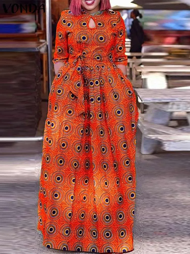 Plus Size VONDA Women Summer Dress Maxi Large Party Sundress Casual Loose 3/4 Sleeve Retro Printed Vestido Oversized from Dhgate Basic & Casual Dresses - price 18.36 Plus Size VONDA Women Summer Dress Maxi Large Party Sundress Casual Loose 3/4 Sleeve Retro Printed Vestido Oversized from Dhgate Basic & Casual Dresses - price 18.36