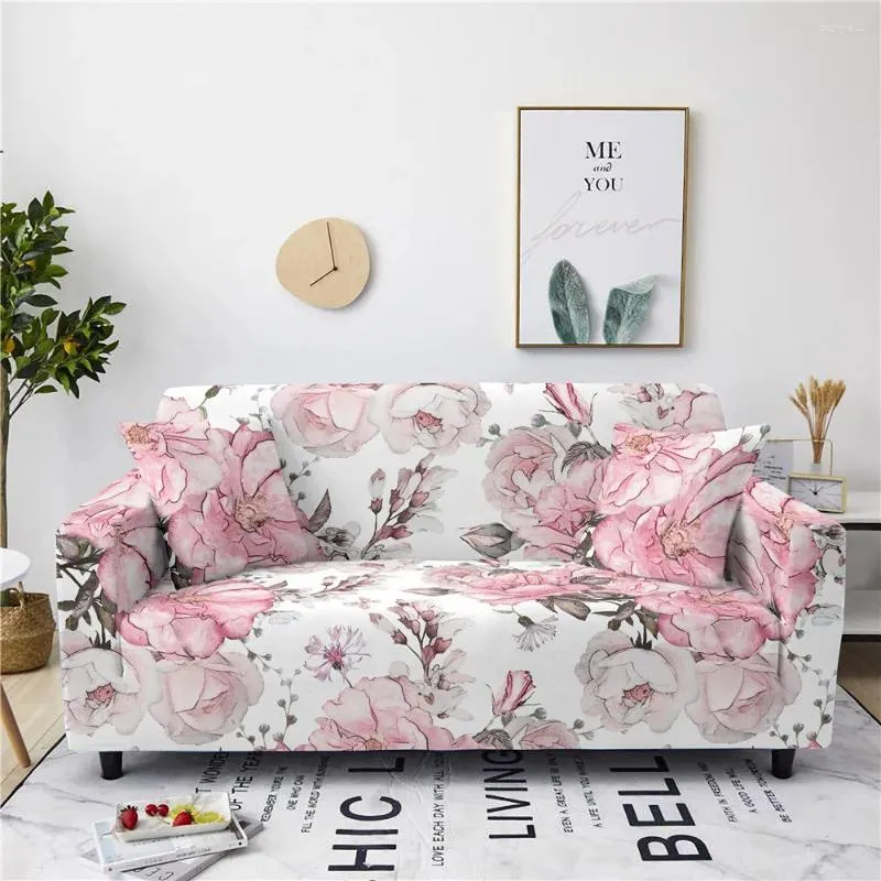 Chair Covers Flowers Pattern Sofa Cover Stretch Washable Polyester Non Slip All-Wrapped Slipcover Couches Loveseat Couch Women Dustproof