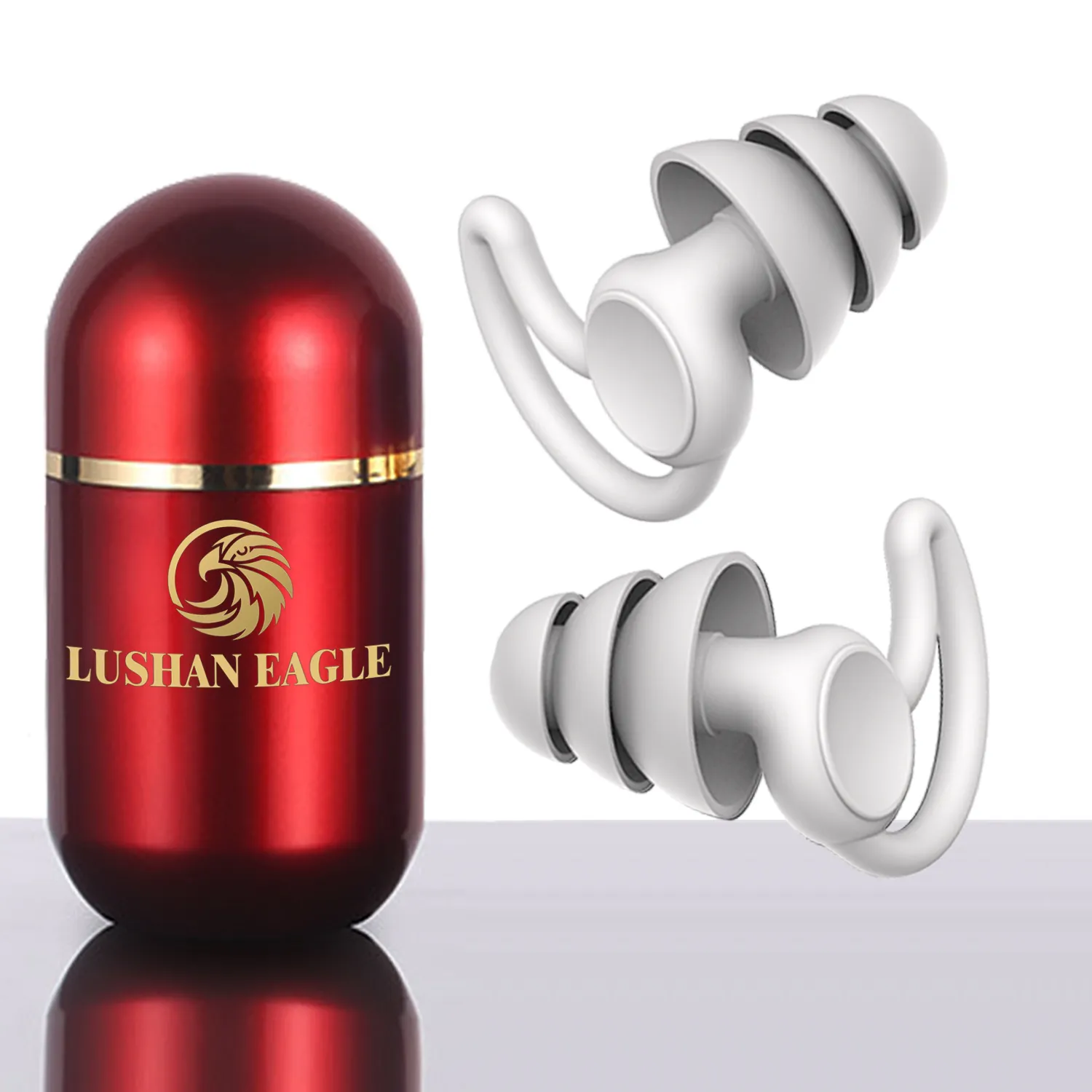 LUSHAN EAGLE Earplugs Sound-Proof Ear Plugs Soft Material 3 Layers Block Noise Reusable Noise Canceling Ear Plugs for Sleeping, Working, Flying, Concert, DJ, Bar