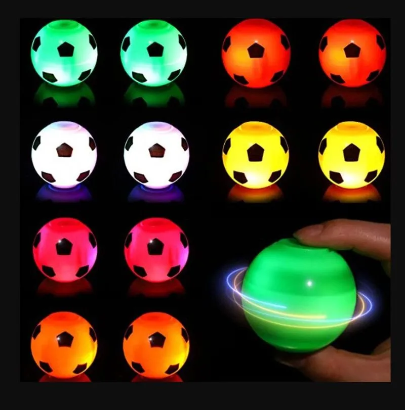 Nouveau jouet de décompression LED, Gyroscope rotatif du bout des doigts de Football, Puzzle pour enfants, jouet de décompression, livraison gratuite DHL/UPS