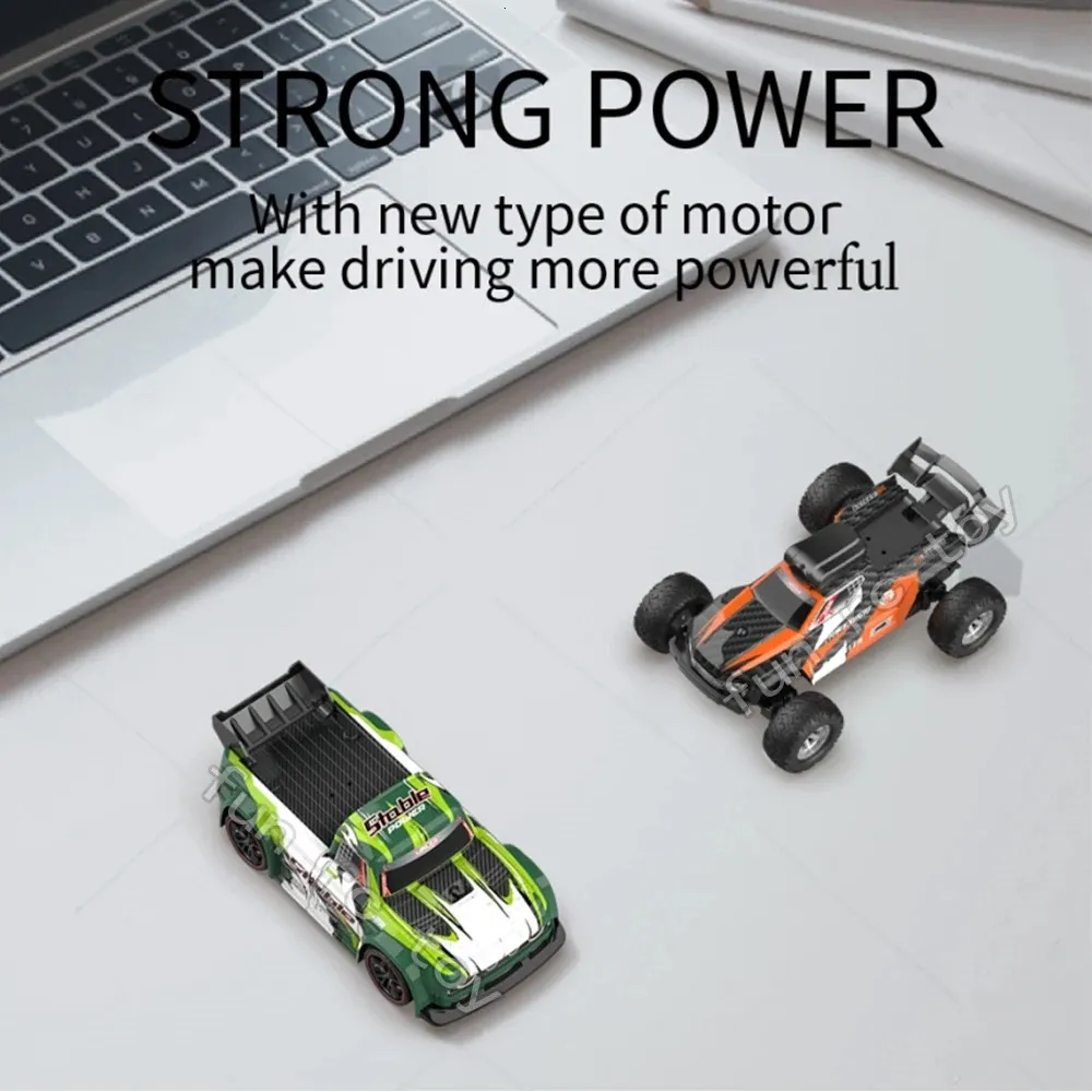 24G Mini HighSpeed Remote Control Car Builtin Dual LED Lights 20KmH High Speed RC OffRoad Kids Toys Boys Gift 240327