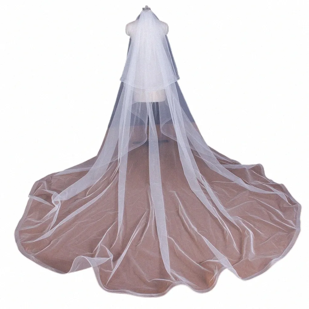 cathedral Wedding Veils Two Tier with Comb Bride Veil Women Headpiece Bridal Hair Accory m0xp#