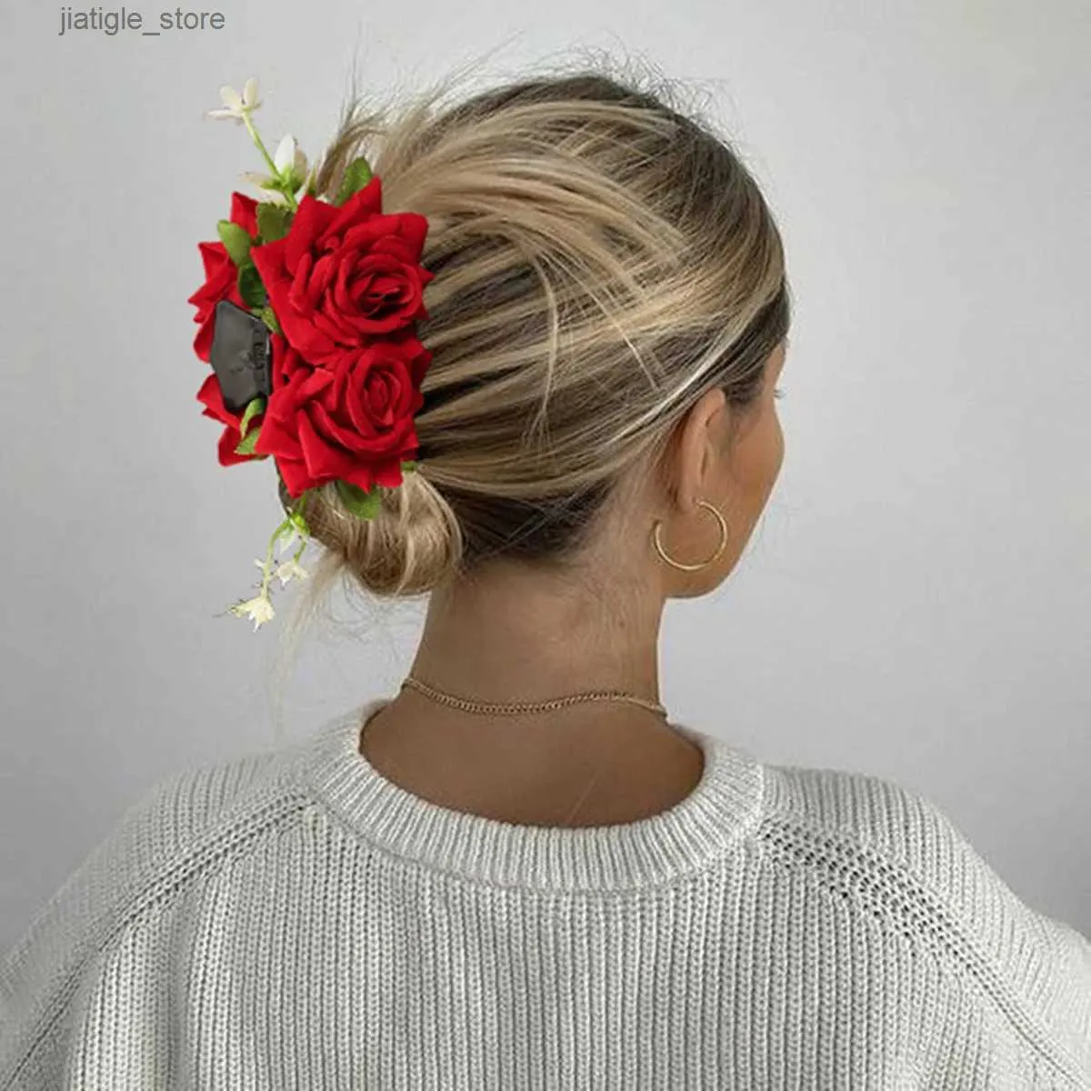 Pinces à cheveux Molans Nouvelle Grande Fleur Pince À Cheveux Griffes Pour Femmes Cheveux Crabe Épais Barrettes À Cheveux Épingles À Cheveux Femmes Filles Mode Accessoires De Cheveux Y240329