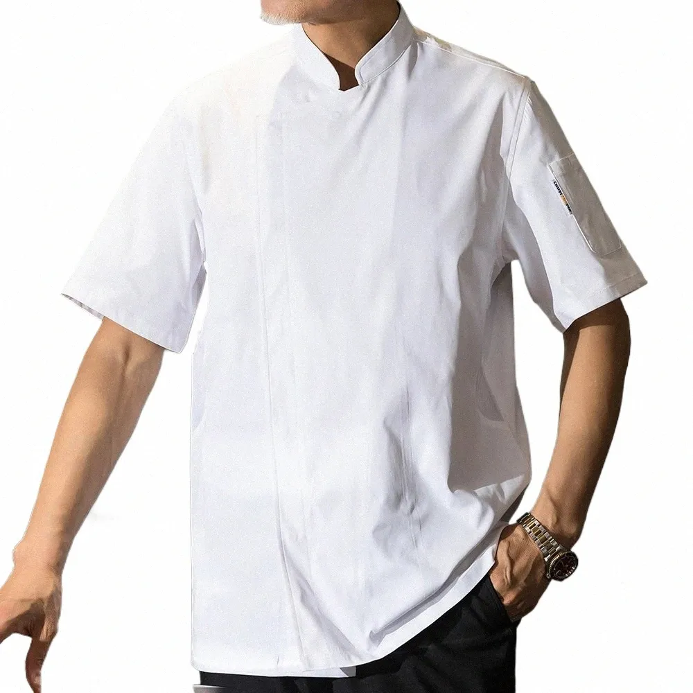 Uniformes de chef para homens e mulheres, uniformes de cozinha profissional, jaqueta de cozinheiro, restaurante, garçom, camisa de garçons de cozinha M-4XL G4Ma #