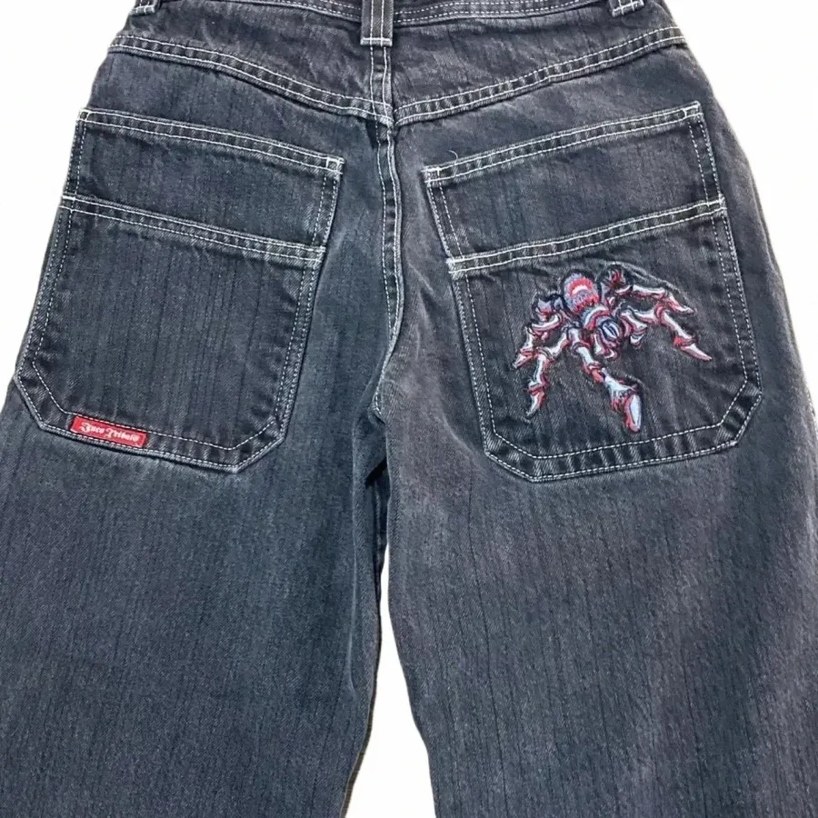 Y2K Spider Graphic Baggy Jeans - Mens Hip Hop Streetwear