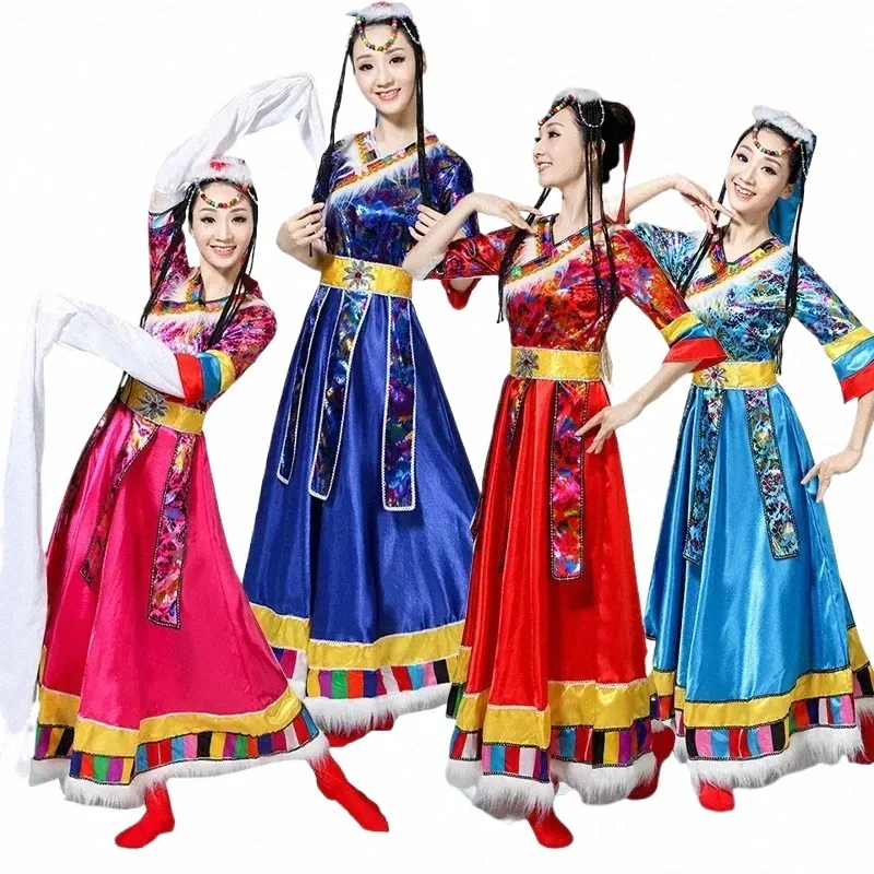 tibetan Clothing Female Dancing Dr Performance Costumes Women's Suit Ethnic Costume Clothing J8ak#