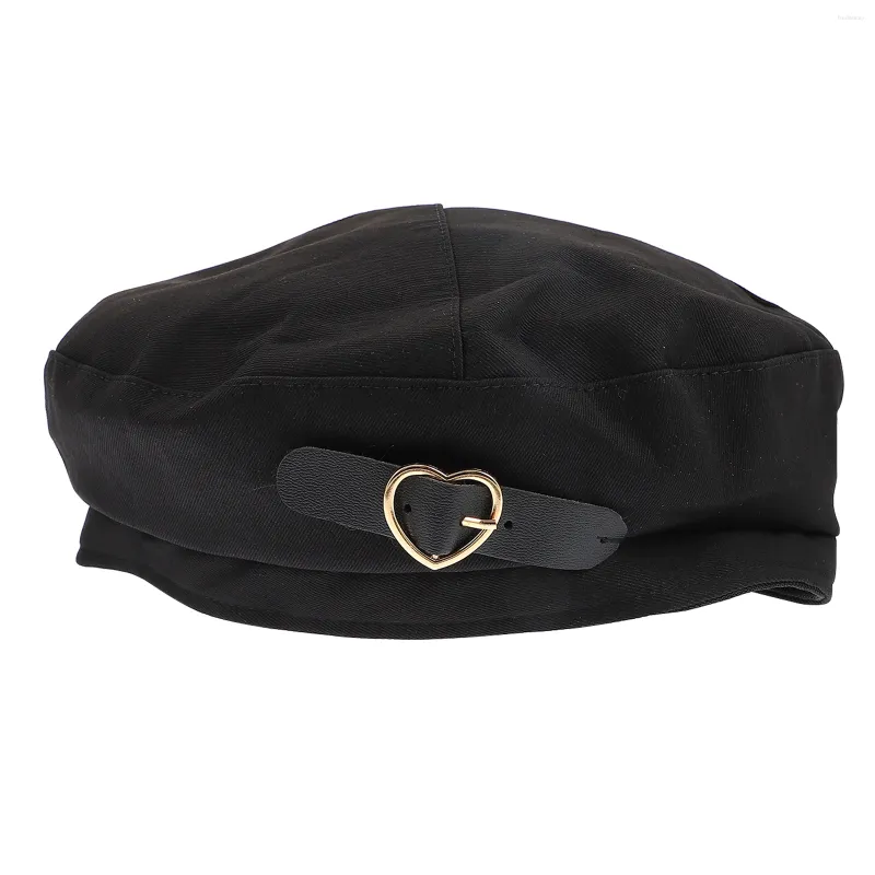 Bérets femme coton béret chapeau artiste casquette noir bonnet Vintage pour personnalisé