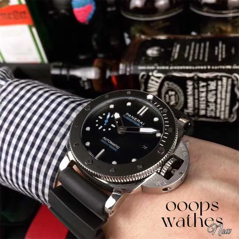 디자이너 Panerai Luminors vs 공장 최고 품질 자동 시계 P.900 Sapphire Mirror Size를위한 자동 시계 최고 클론 수입 YJ03