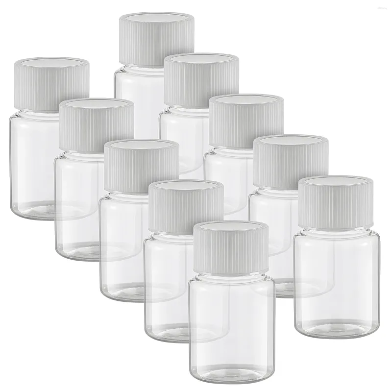 Opslagflessen 10 stuks 30 ml reisformaat plastic lege kleine flesjes schroefdeksel hervulbare containers voor poeder vloeistoffen cosmetische container