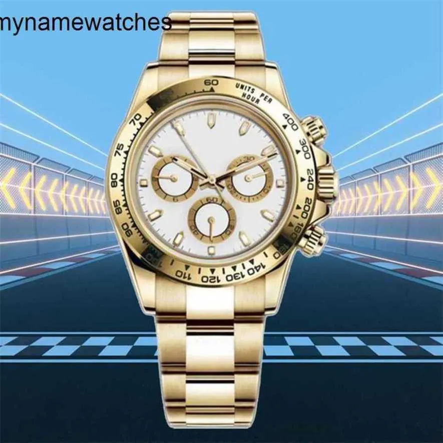 Roles Watch Schweizer Uhren Clean Factory Dayton 4130 Quarzwerk Saphir für Herren Mechanisch 40 mm Faltschließe Gold Hardlex Wasserdicht Stoppuhr Luxuriös 90