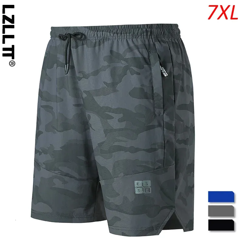 2023 été hommes respirant séchage rapide Sport Shorts hommes camouflage Cool plage Bermuda homme salle de Sport en cours d'exécution mâle grande taille 7XL 240327