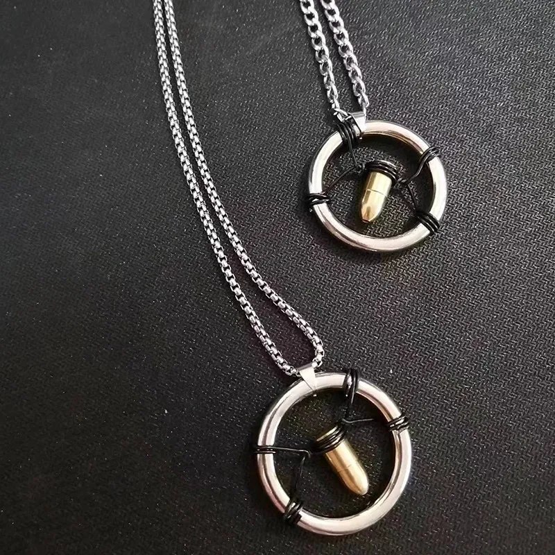 Collar Bala Cyberpunk - Colgante Metal 3.7 Cm, Cadena 60 Cm, Estilo Futurista Para Cosplay