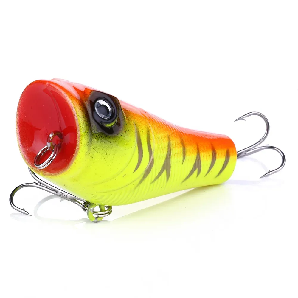 Popper Top Water Minnow Fishing Lures Artificial Hard Bait Bass Wobbler Fish Tackle 5cm 8.8g