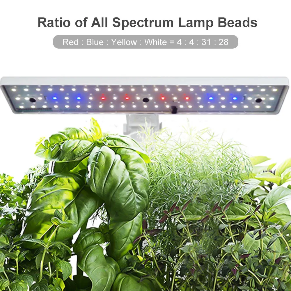 Système de culture hydroponique de jardin intelligent Kit de jardin d'herbes d'intérieur Timing automatique LED élèvent des lumières Pompe à eau pour pots de fleurs à la maison 240318