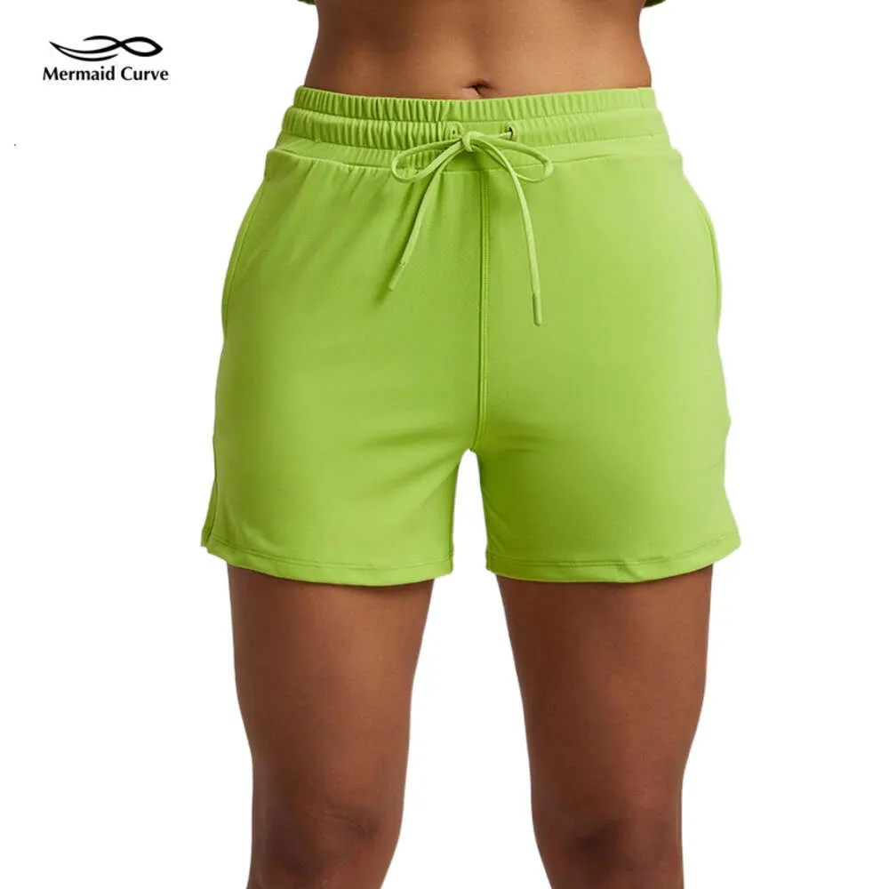Lu Women's Shorts Mens Shorts Mermaid Curve Quick Drying 12 Colors Short 3 Front Pocket