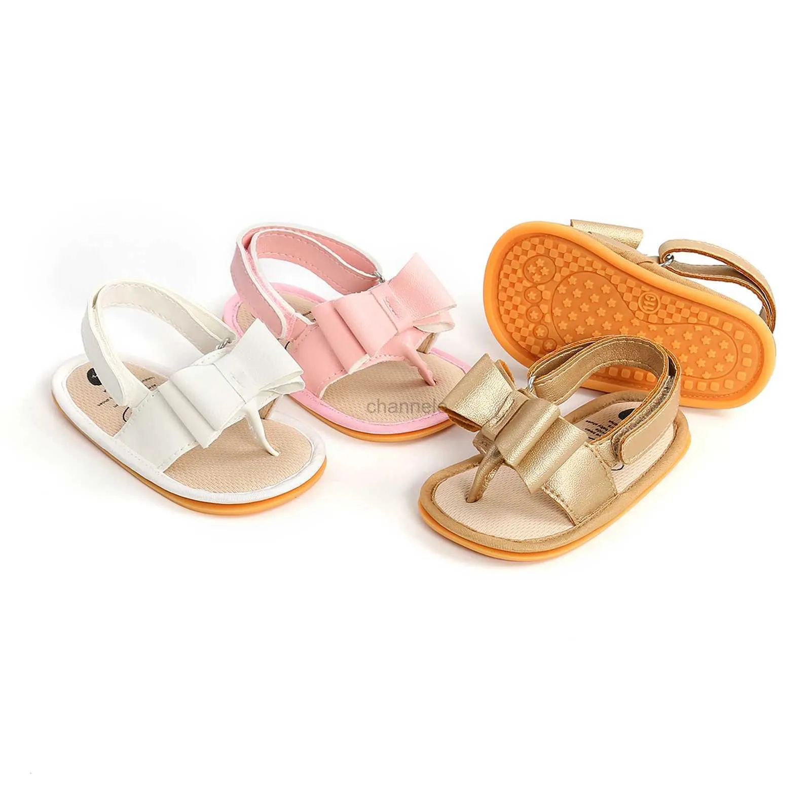 Sandalen 2021-02-23 Lioraitiin 0-18M Neugeborenes Baby Mädchen Schuh Erste Wanderer PU Schuhe mit weichen Sohlen Sommer Schmetterlingsknoten Niedliche Sandalen 240329