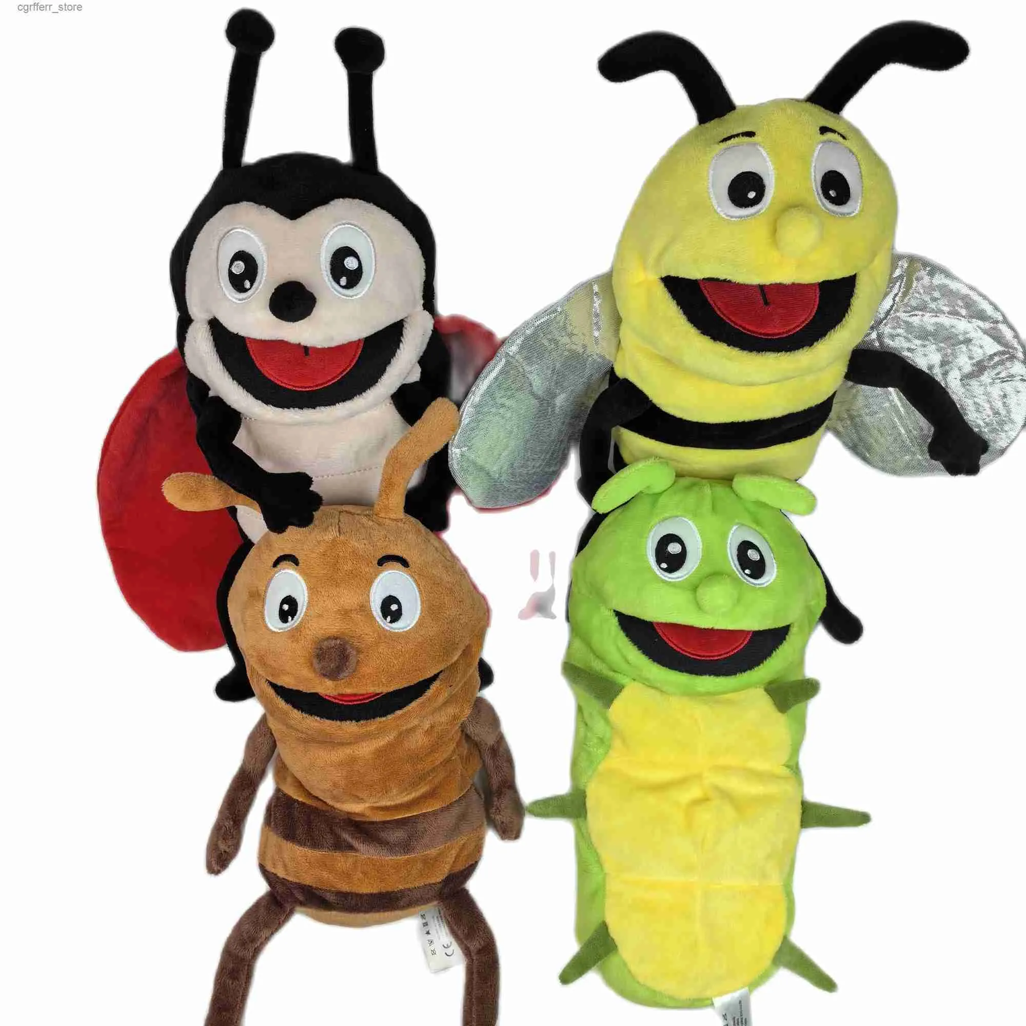 Stuffed Plush Animals 35cm insect soft filling toy dragonfly ant butterfly ladybug cospaly plush doll education baby toy finger puppet240327