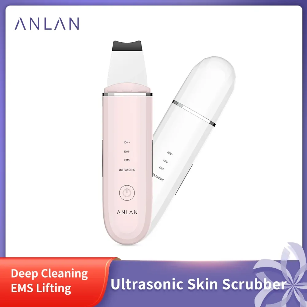 Zagen Anlan Ultrasonic Skin Scrubber Deep Face CleaningHine Peeling Shine Facial Pore Cleaner Face Skin Scrubber Lift Hine