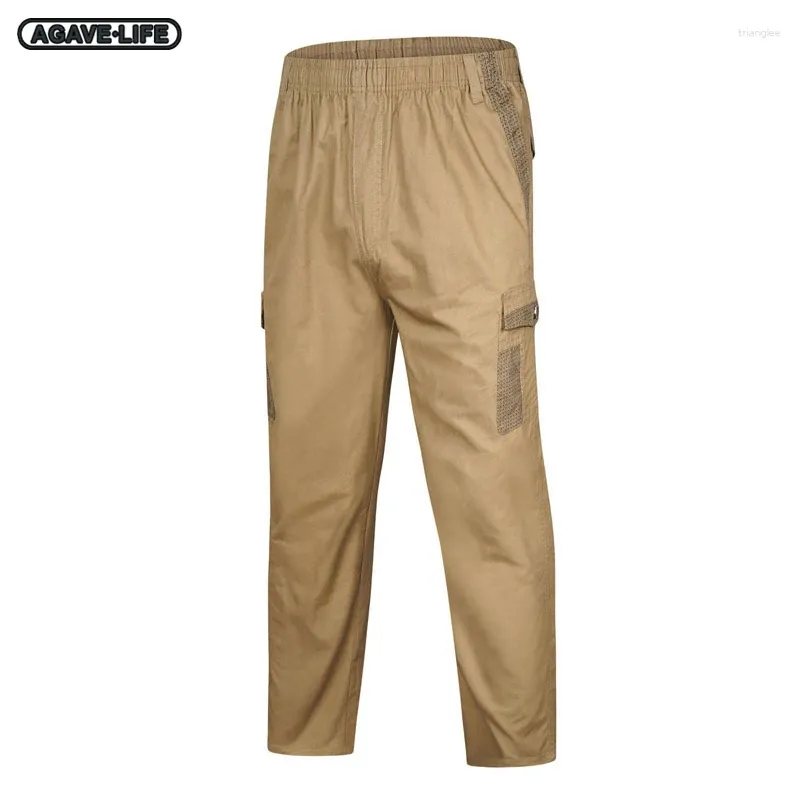 Pantalons pour hommes pantalons de survêtement de haute qualité pantalons militaires multi-poches décontractés pantalons cargo surdimensionnés pantalons de combat en plein air pour hommes d'âge moyen