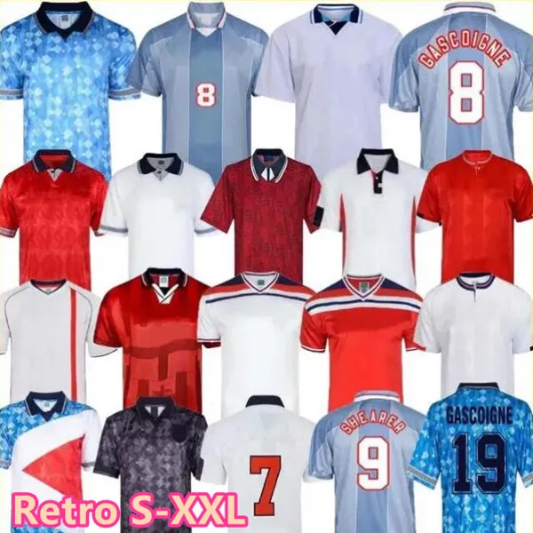 Maglie retrò 1982 1986 1998 2002 Sheey EnGlANDs Gerrard Scholes Owen 1994 Heskey 1996 Maglia da calcio classica vintage Gascoigne AAA