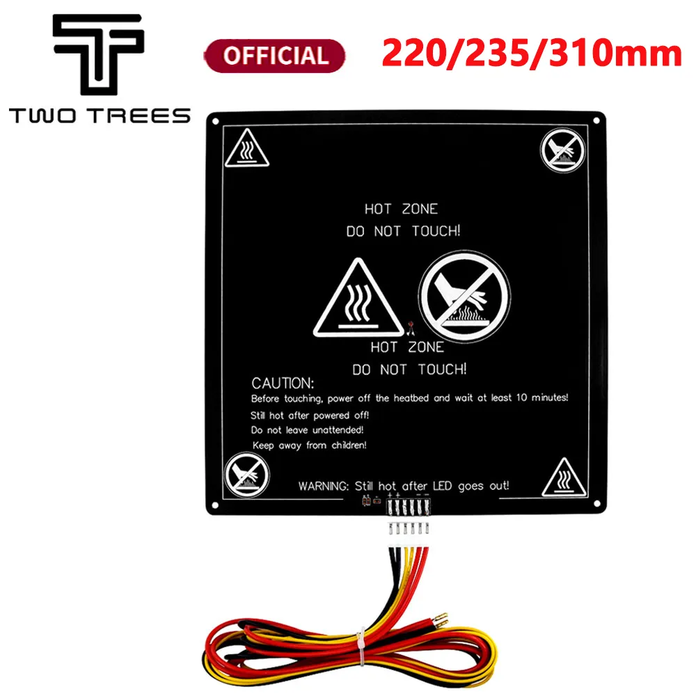 Sunydog 12V Aluminium-Heizbett 220x220x3 Mm – 120 W, Für Anet A8/A6 3D-Drucker, Mit Kabel