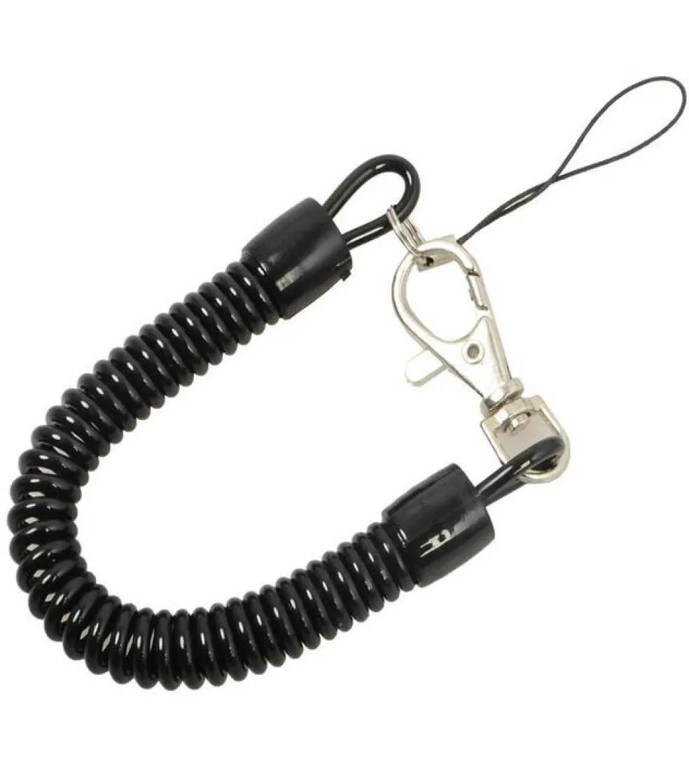 Taktische einziehbare Kunststofffeder elastisches Seil Sicherheitsausrüstung Werkzeug für Airsoft Outdoor Wandern Camping Antilost Telefon Schlüsselanhänger SC4565830