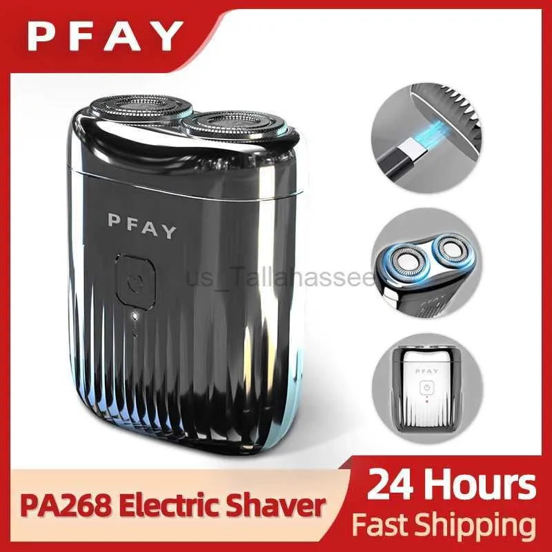 Rasoirs électriques PFAY PA268 Mini rasoir électrique pour hommes rasoir électrique Portable rasage barbe Machine IPX7 lavable Rechargeable tondeuse à barbe 240329