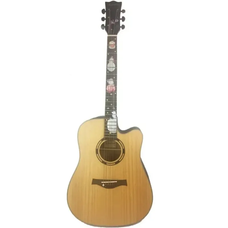 創造的なDIYギターステッカーウクレレステッカースペースギターのためのかわいい猫デカールのローミングウクレレデカールギターアクセサリー