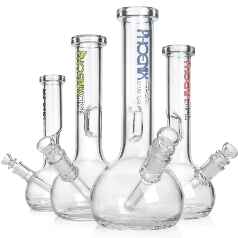 Phoenix glas bongs vattenpipa vatten rör rökning vatten bong dab rigg rund basvatten rör med insats glidbong