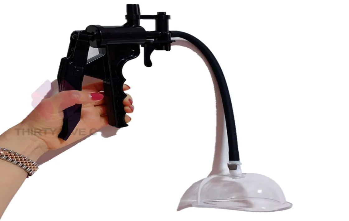 Pistola Manuale Pusy Pompa Ingranditore Ventosa Cilindri a ventosa Seno Stimolatore del clitoride Miglioramento Succhiare Massaggiatore Giocattoli del sesso X0328433611