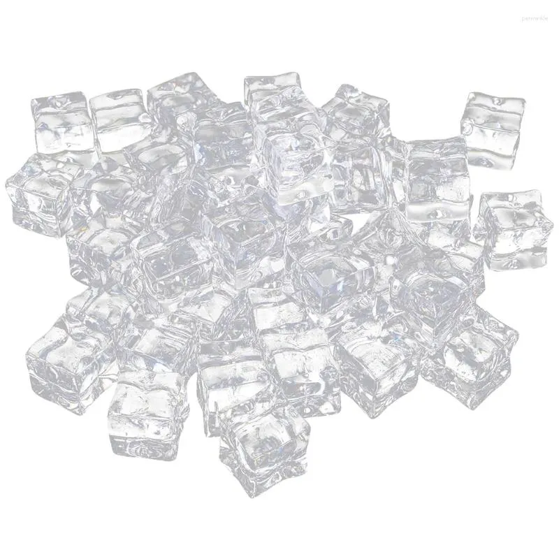 Vases Acrylic Ice Cubes Fake Reusable Artificial Cube Clear Pography Props