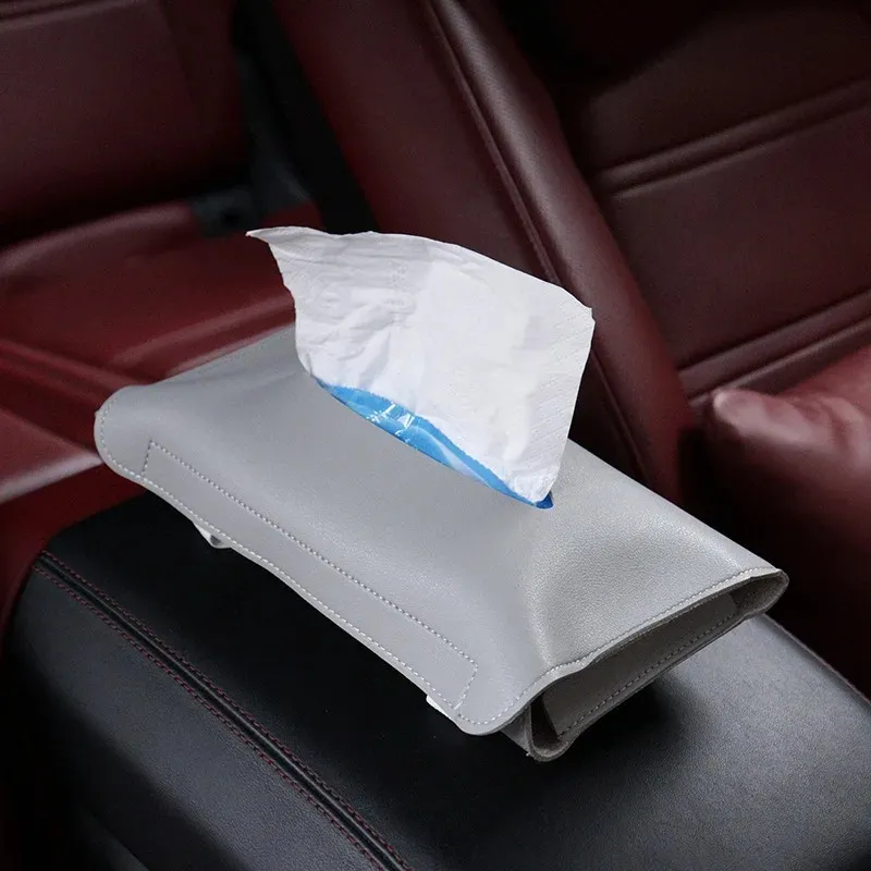 2024 Car Tissue Box Towel Sets Car Sun Visor Tissue Box Holder Auto Interior Storage Decorationfor car sun visor tissue