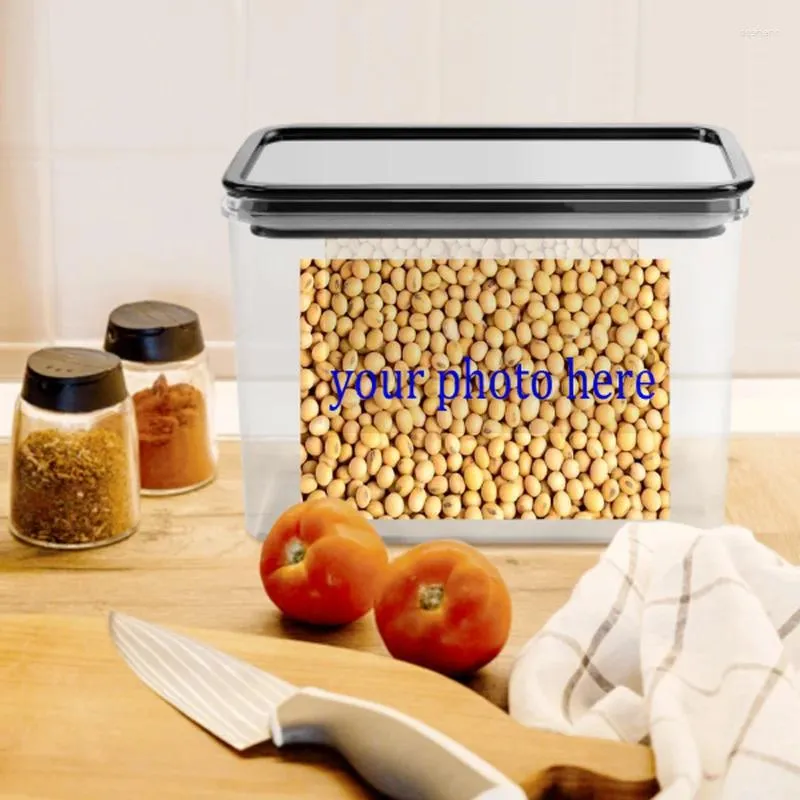 Storage Bottles Food Kitchen Box Vacuum Lid Coffee Bean Nut Chocolate Candy Pasta Organizer Container Transparent Sealed Plastic