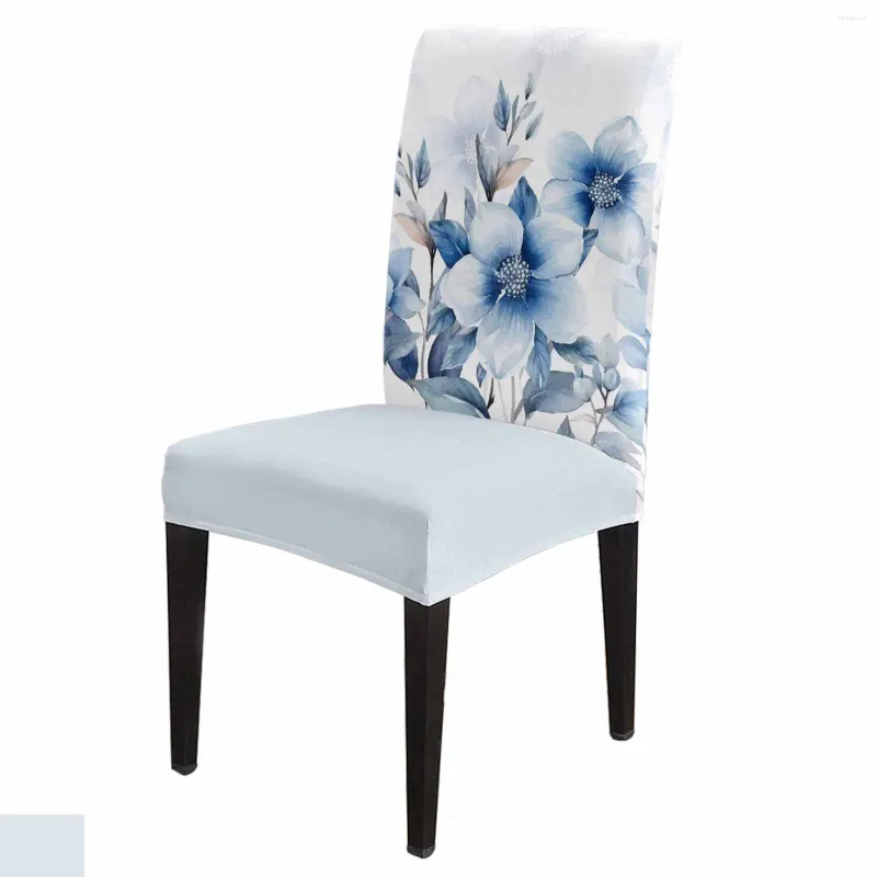 Housses de chaise d'été, plantes, fleurs, aquarelle, ensemble de housses de siège en Spandex extensible pour cuisine, décoration de maison, salle à manger