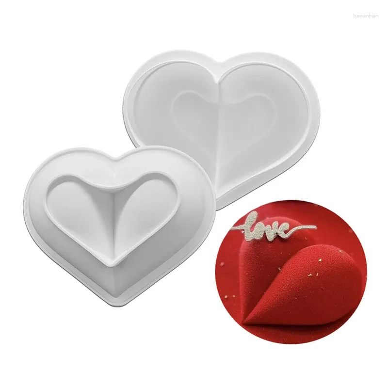 Baking Moulds Silicone Heart Mold Love Shaped Cake Chocolate Mould Pan For Mousse Dessert Cheesecake Oven Safe