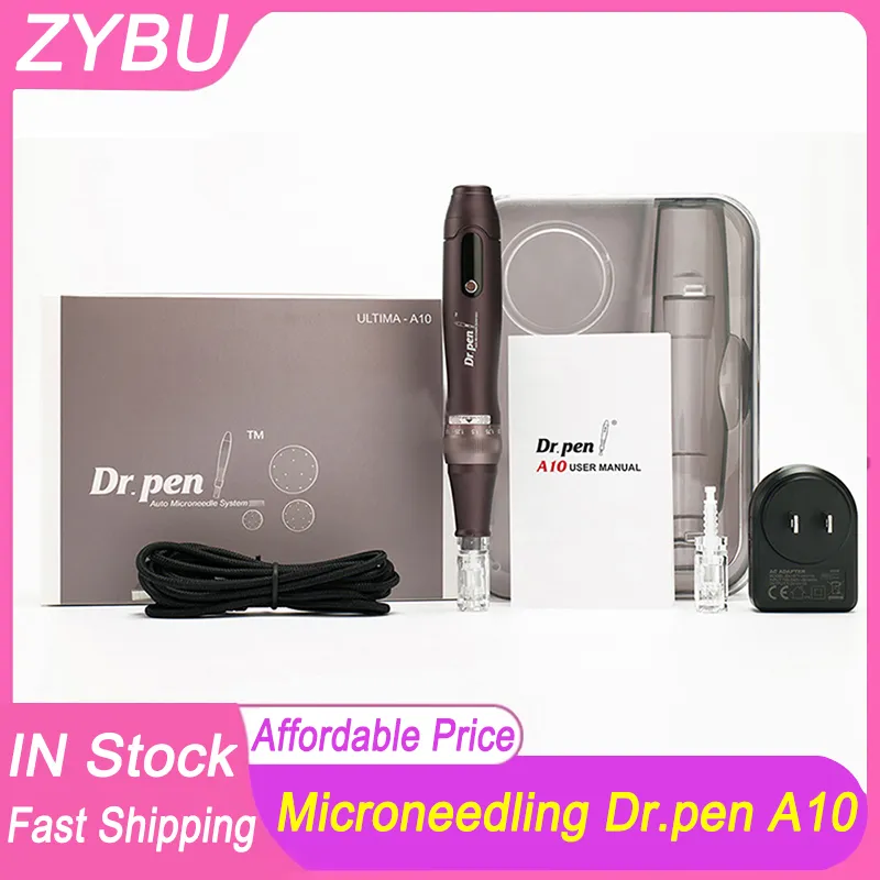 Dr. Pen Ultima A10 Professionell trådlös Micro Derma -penna med 12 -pinsersättningspatroner för Spa Skin Care Micro Needling Dermapen Meso Therapy Beauty Machine