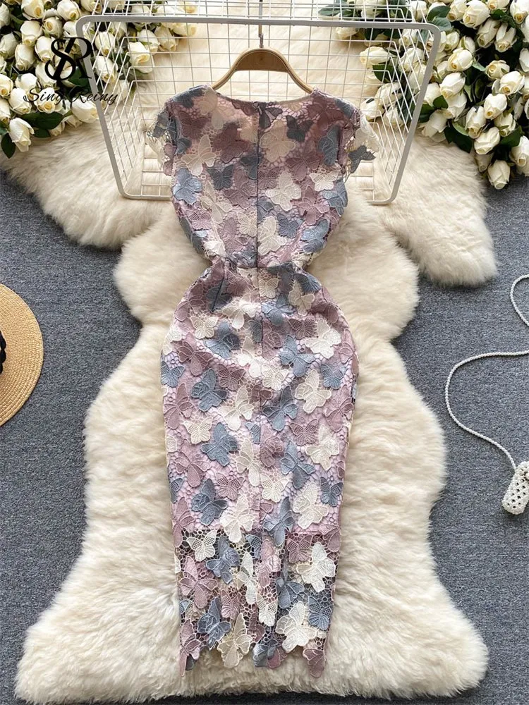 Elegant Party Dress - French Style O-Neck Slim Sundress with Butterfly Detail, Zipper & Hook Closure - High Quality Womens Fashion from Dhgate Basic & Casual Dresses - price 30.99 Elegant Party Dress - French Style O-Neck Slim Sundress with Butterfly Detail, Zipper & Hook Closure - High Quality Womens Fashion from Dhgate Basic & Casual Dresses - price 30.99