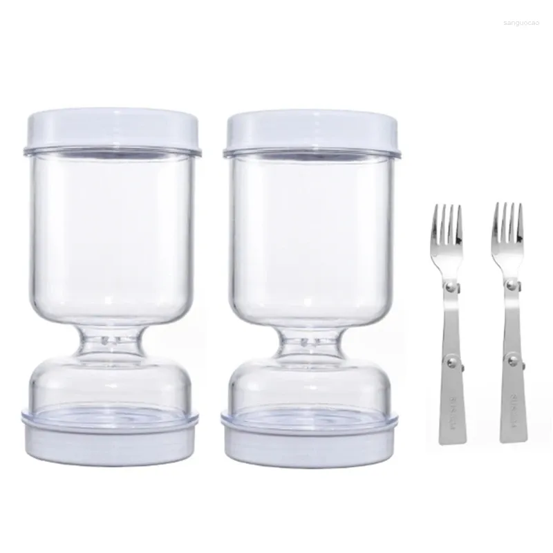 Bouteilles de stockage 2pcs pot de sablier de cornichon et d'olive avec passoire pour séparateur de jus sec et humide