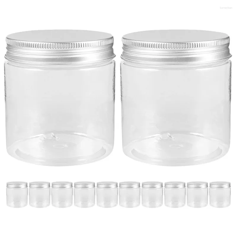 Bouteilles de stockage 12 pièces Couvercle en aluminium Mason Jars Conteneur transparent avec des conteneurs ménagers