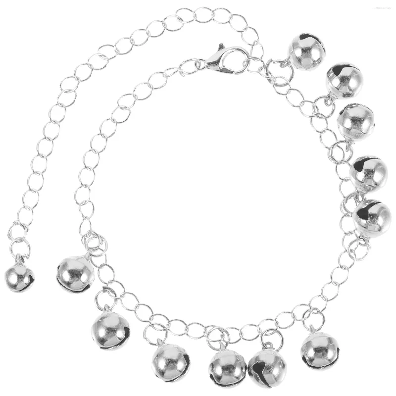 Charm-Armbänder, Glockenarmband, versilbert, solide Gliederkette, Handgelenkschmuck für Frauen