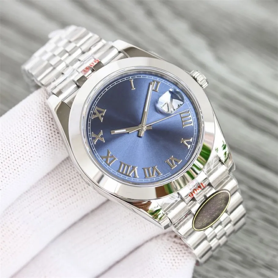 SW Designer Watch Zegarek Blue Luminous Dial 41 mm stal nierdzewna 904L Pasek Oryginalny składany klamra M126334 Automatyczna mechanika313t