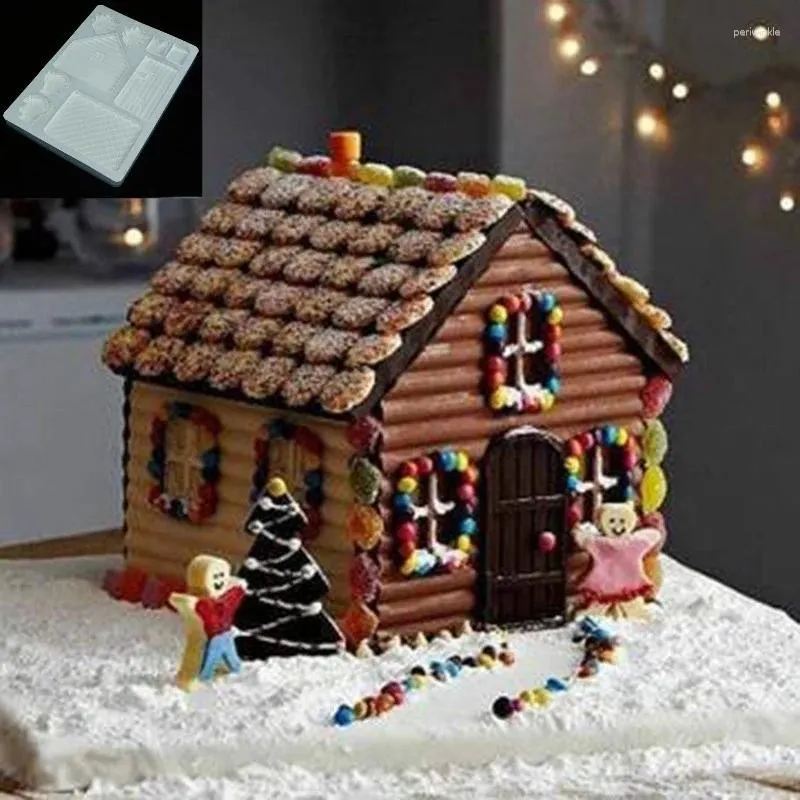 Bakvormen 3D Huisdeur DIY Siliconen Peperkoek Fondant Schimmel Taart Decoratie Chocolade Kerst Schimmel