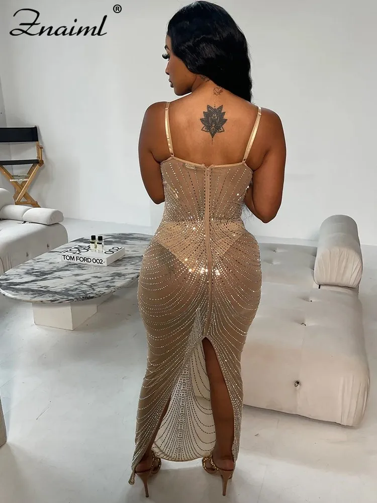 white christmas dresses Sexy Mesh See Through Cutout Swingers Club Dress – AMIClubwear