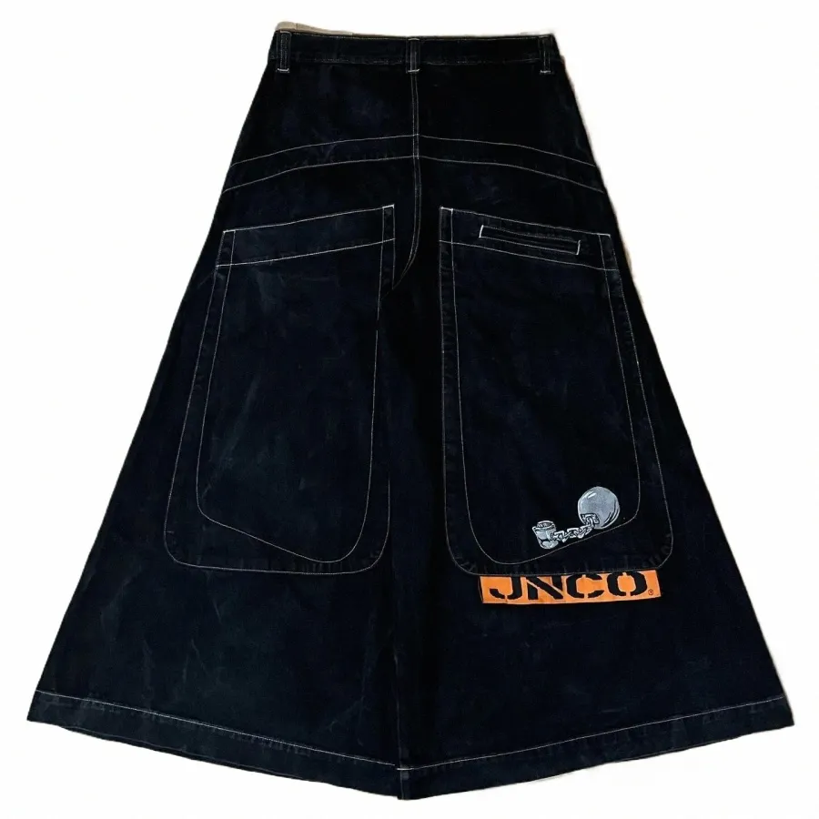 Jnco Baggy Jeans Large Legpants Harajuku Hip Hop Big Pocket Jeans Y2K Hommes Femmes Punk Rock Gothique Taille Haute Pantalon Streetwear J5hX #