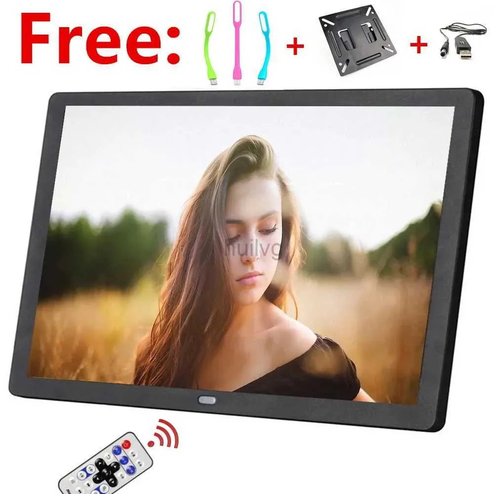Digital Photo Frames New 15 inch Screen LED Backlight HD 1280*800 Digital Photo Frame Electronic Album Picture Music Movie Full Function Good Gift 24329