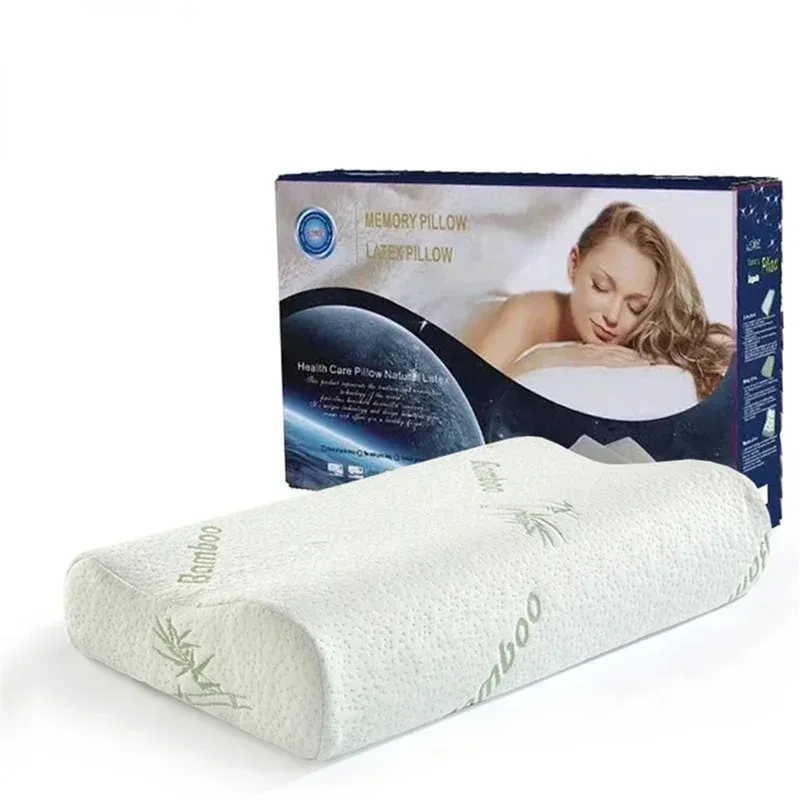 NEU 2024 Sleeping Bambus Rebound Memory Orthopädische Kissen Gebärmutterhalskissen Gebärmutterhals Gesundheit Baumwollkissen Memory Foam Kissen Kissen