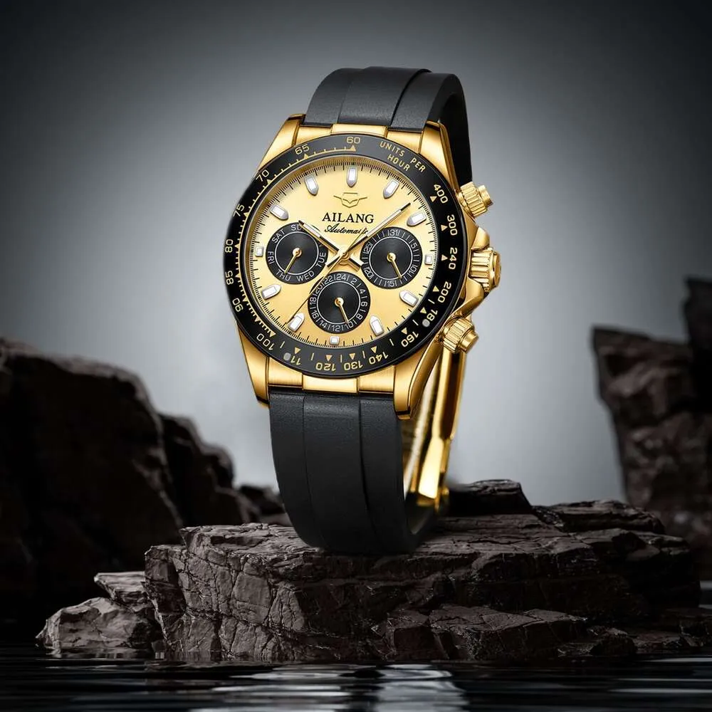 Ailang Brand Men's Laojia Ditongna Multi وظيفية أوتوماتيكية ساعة الساعات التجارية Tiktok Wristwatch جديدة
