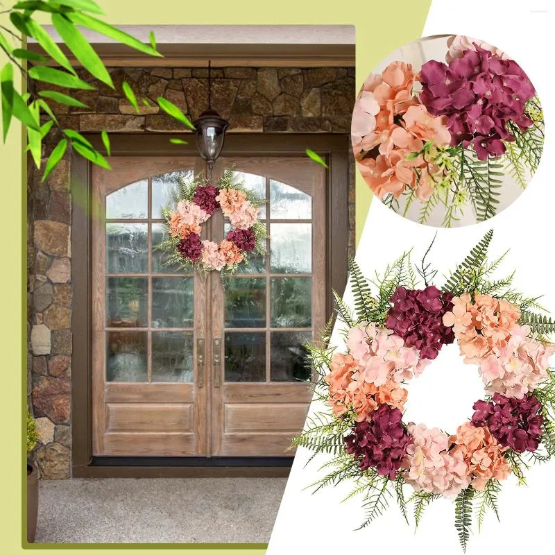 Decorative Flowers Front Door Wreath Spring Summer 48 Lighted Christmas Battery Operated Artificial