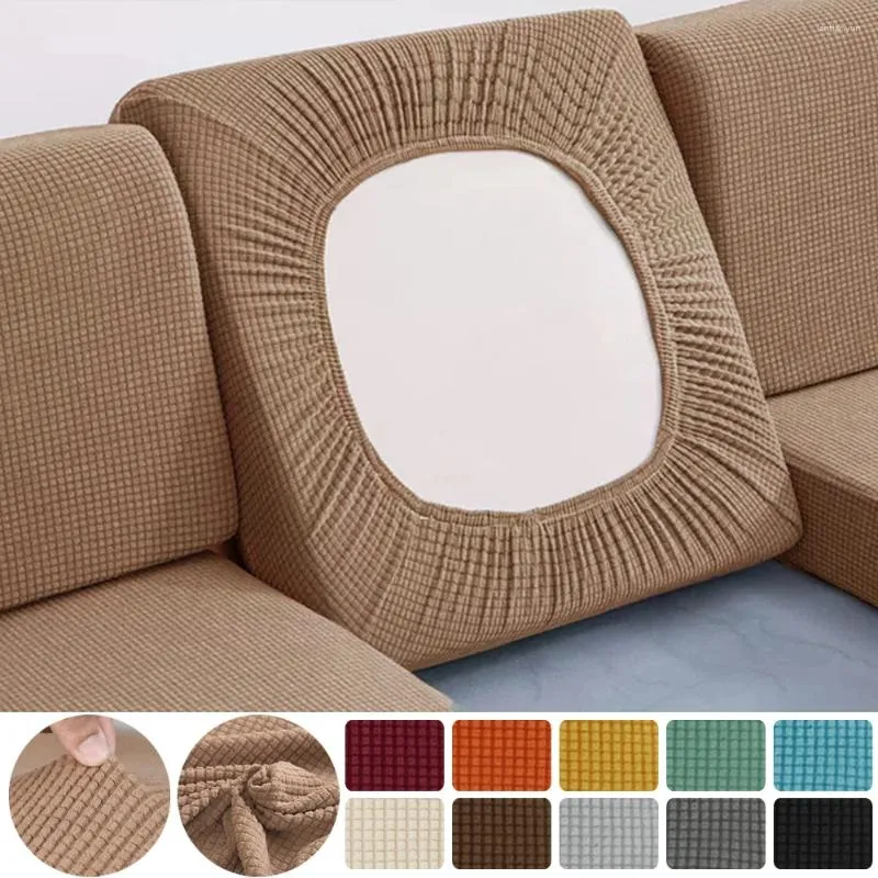 Chair Covers Jacquard Plain Sofa Cushion Soft Anti-dust Cover Elastic Slipcover Living Room Furniture Protector Polar Fleece